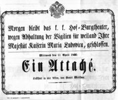 Theaterzettel (Oper und Burgtheater in Wien) 18660409 Seite: 2