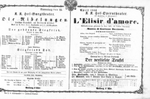 Theaterzettel (Oper und Burgtheater in Wien) 18660415 Seite: 2