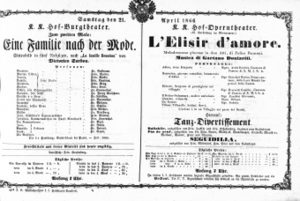 Theaterzettel (Oper und Burgtheater in Wien) 18660421 Seite: 1