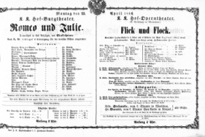 Theaterzettel (Oper und Burgtheater in Wien) 18660423 Seite: 1