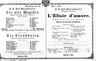 Theaterzettel (Oper und Burgtheater in Wien) 18660512 Seite: 1