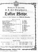 Theaterzettel (Oper und Burgtheater in Wien) 18660610 Seite: 1
