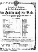 Theaterzettel (Oper und Burgtheater in Wien) 18660616 Seite: 1