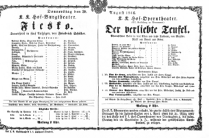 Theaterzettel (Oper und Burgtheater in Wien) 18660830 Seite: 1