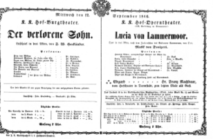 Theaterzettel (Oper und Burgtheater in Wien) 18660912 Seite: 1