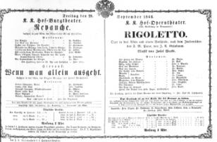 Theaterzettel (Oper und Burgtheater in Wien) 18660928 Seite: 1