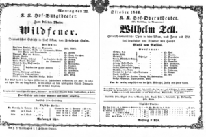 Theaterzettel (Oper und Burgtheater in Wien) 18661022 Seite: 1