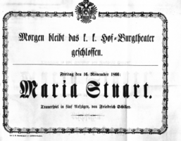 Theaterzettel (Oper und Burgtheater in Wien) 18661116 Seite: 1
