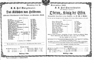Theaterzettel (Oper und Burgtheater in Wien) 18661125 Seite: 2