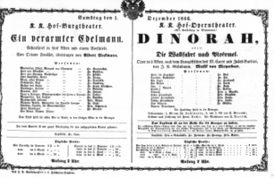 Theaterzettel (Oper und Burgtheater in Wien) 18661201 Seite: 1