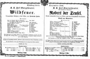 Theaterzettel (Oper und Burgtheater in Wien) 18661204 Seite: 1