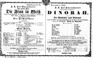 Theaterzettel (Oper und Burgtheater in Wien) 18661215 Seite: 1