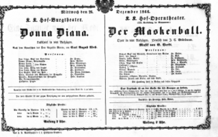 Theaterzettel (Oper und Burgtheater in Wien) 18661226 Seite: 1