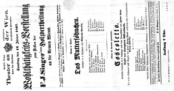 Theaterzettel (Oper und Burgtheater in Wien) 18670112 Seite: 1
