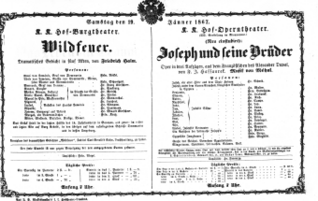 Theaterzettel (Oper und Burgtheater in Wien) 18670119 Seite: 1