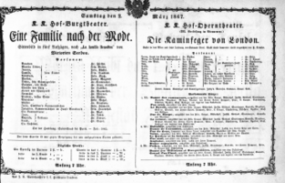 Theaterzettel (Oper und Burgtheater in Wien) 18670302 Seite: 2
