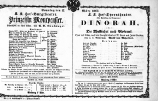 Theaterzettel (Oper und Burgtheater in Wien) 18670317 Seite: 1