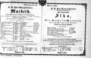 Theaterzettel (Oper und Burgtheater in Wien) 18670324 Seite: 2