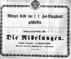 Theaterzettel (Oper und Burgtheater in Wien) 18670326 Seite: 1