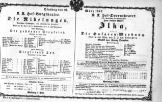 Theaterzettel (Oper und Burgtheater in Wien) 18670326 Seite: 2