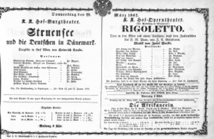 Theaterzettel (Oper und Burgtheater in Wien) 18670328 Seite: 1