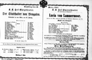 Theaterzettel (Oper und Burgtheater in Wien) 18670330 Seite: 1