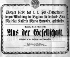 Theaterzettel (Oper und Burgtheater in Wien) 18670406 Seite: 1