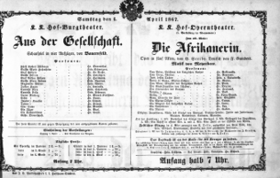 Theaterzettel (Oper und Burgtheater in Wien) 18670406 Seite: 2