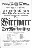 Theaterzettel (Oper und Burgtheater in Wien) 18670407 Seite: 1