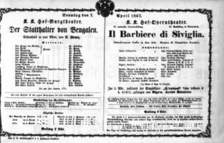 Theaterzettel (Oper und Burgtheater in Wien) 18670407 Seite: 2