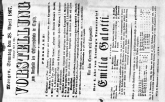 Theaterzettel (Oper und Burgtheater in Wien) 18670428 Seite: 1