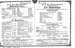 Theaterzettel (Oper und Burgtheater in Wien) 18670505 Seite: 1