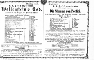 Theaterzettel (Oper und Burgtheater in Wien) 18670506 Seite: 1