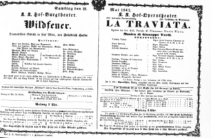 Theaterzettel (Oper und Burgtheater in Wien) 18670518 Seite: 1