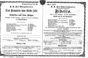Theaterzettel (Oper und Burgtheater in Wien) 18670523 Seite: 1
