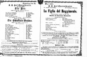 Theaterzettel (Oper und Burgtheater in Wien) 18670525 Seite: 1