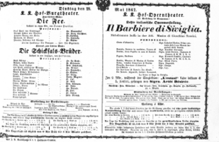 Theaterzettel (Oper und Burgtheater in Wien) 18670528 Seite: 1