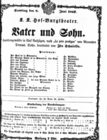 Theaterzettel (Oper und Burgtheater in Wien) 18670608 Seite: 1