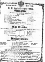 Theaterzettel (Oper und Burgtheater in Wien) 18670614 Seite: 2
