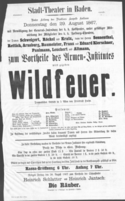 Theaterzettel (Oper und Burgtheater in Wien) 18670829 Seite: 1