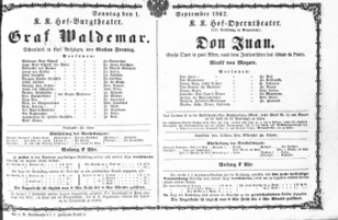 Theaterzettel (Oper und Burgtheater in Wien) 18670901 Seite: 1