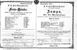 Theaterzettel (Oper und Burgtheater in Wien) 18670921 Seite: 1