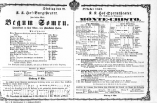 Theaterzettel (Oper und Burgtheater in Wien) 18671022 Seite: 1