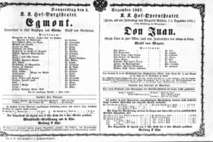 Theaterzettel (Oper und Burgtheater in Wien) 18671205 Seite: 1
