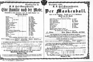 Theaterzettel (Oper und Burgtheater in Wien) 18671210 Seite: 1