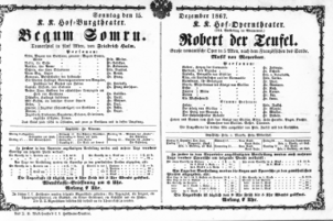 Theaterzettel (Oper und Burgtheater in Wien) 18671215 Seite: 1