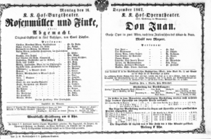 Theaterzettel (Oper und Burgtheater in Wien) 18671216 Seite: 1