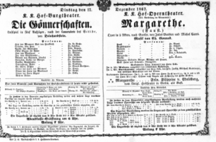 Theaterzettel (Oper und Burgtheater in Wien) 18671217 Seite: 1