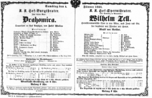 Theaterzettel (Oper und Burgtheater in Wien) 18680104 Seite: 1