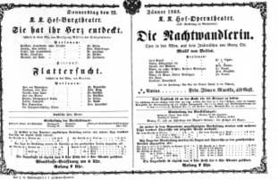 Theaterzettel (Oper und Burgtheater in Wien) 18680123 Seite: 1